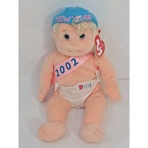 2002 Ty Beanie Kids "Baby 2002" Retired New Years Baby BB30